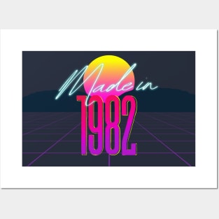 Made In 1982 ∆∆∆ VHS Retro 80s Outrun Birthday Design Posters and Art